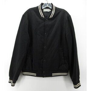 Vince Jacket Medium Wool Blend Bomber Coat Varsity Streetwear Snap Up